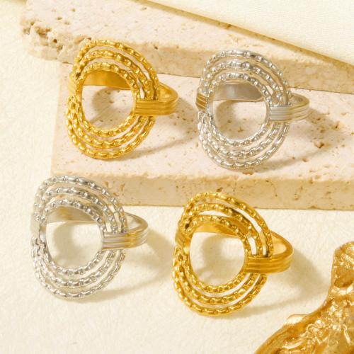 Stainless Steel Finger Ring, 304 Stainless Steel, plated, Adjustable & for woman, more colors for choice, inner diameter:17~20mm, Sold By PC