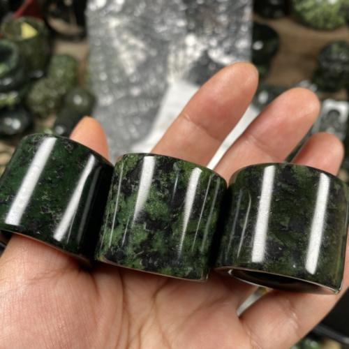 Natural Gemstone Finger Ring, Jade, fashion jewelry & different size for choice, mixed colors, Sold By PC