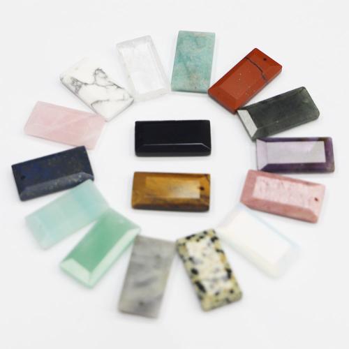 Gemstone Pendants Jewelry, Natural Stone, DIY & different materials for choice, more colors for choice, 25x13x4.50mm, Sold By PC