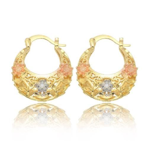 Brass Leverback Earring, gold color plated, fashion jewelry & for woman & hollow, Sold By Pair