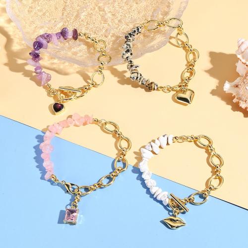 Natural Gemstone Jewelry Sets, Iron, with Stone, plated, fashion jewelry & different styles for choice & for woman, more colors for choice, Sold By PC