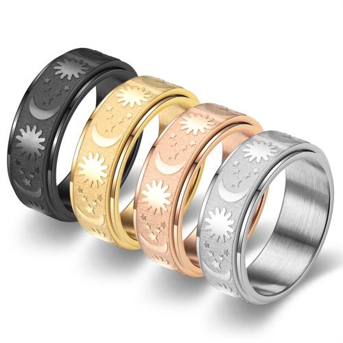 Stainless Steel Finger Ring, 201 Stainless Steel, Carved, Unisex & different size for choice, more colors for choice, Sold By PC