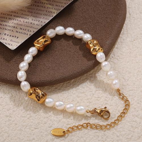Jewelry Sets, Titanium Steel, with Plastic Pearl, gold color plated, fashion jewelry & different styles for choice, golden, Sold By PC