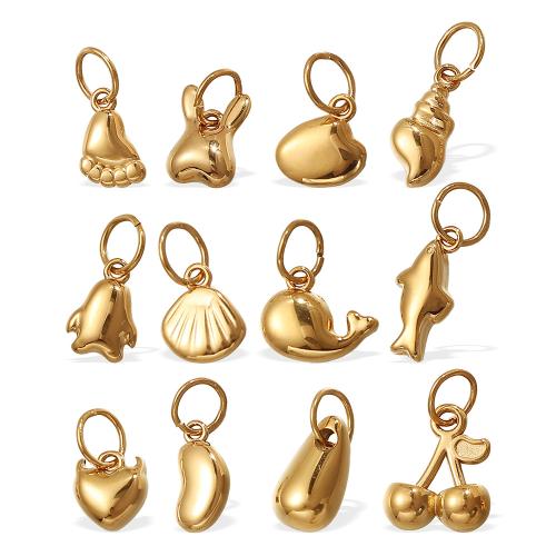 Stainless Steel Pendants, 304 Stainless Steel, gold color plated, DIY & different styles for choice, golden, Sold By PC