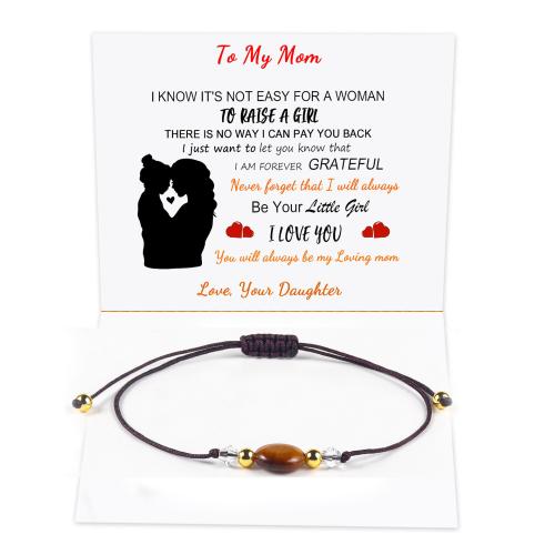 Gemstone Bracelet, with Polyester Cord & Tibetan Style, Oval, handmade, different materials for choice & for woman, Length:Approx 6-10 Inch, Sold By PC
