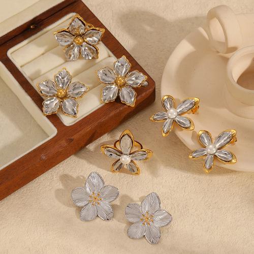 Fashion Stainless Steel Jewelry Sets, 304 Stainless Steel, with Plastic Pearl, gold color plated, fashion jewelry, more colors for choice, Sold By PC