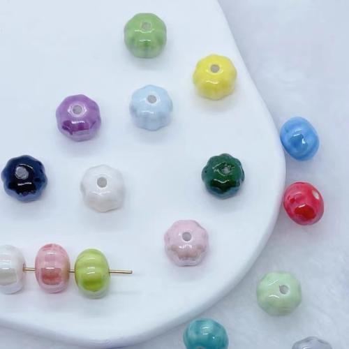 Porcelain Jewelry Beads, DIY, more colors for choice, 7.50x10.50mm, Hole:Approx 2mm, 10PCs/Bag, Sold By Bag