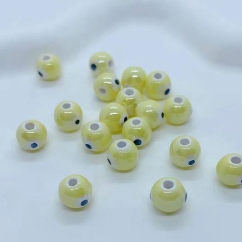 Porcelain Jewelry Beads, DIY, more colors for choice, 8mm, Hole:Approx 2mm, 10PCs/Bag, Sold By Bag
