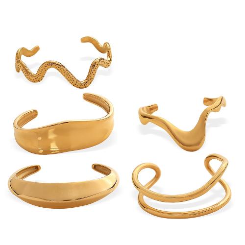 Stainless Steel Bangle, 304 Stainless Steel, gold color plated, fashion jewelry & different styles for choice & for woman, Sold By PC