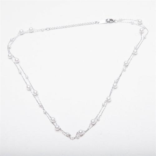 Jewelry Sets, Titanium Steel, with Plastic Pearl, Vacuum Ion Plating, different length for choice & different materials for choice & different styles for choice & for woman, more colors for choice, Sold By PC