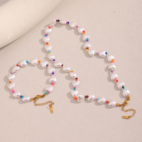 Acrylic Jewelry Set, 304 Stainless Steel, with Acrylic, handmade, fashion jewelry & different styles for choice & for woman, multi-colored, Sold By PC