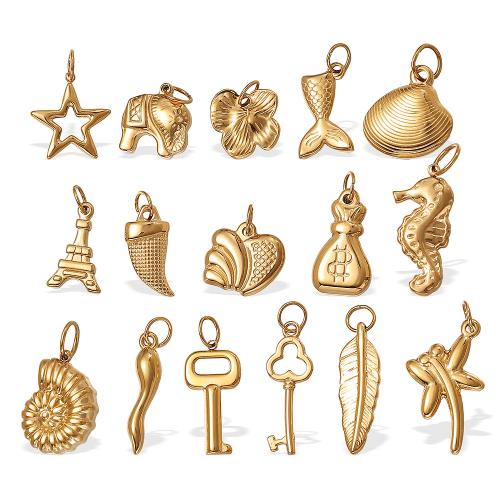 Stainless Steel Pendants, 304 Stainless Steel, plated, DIY & different styles for choice, Sold By PC
