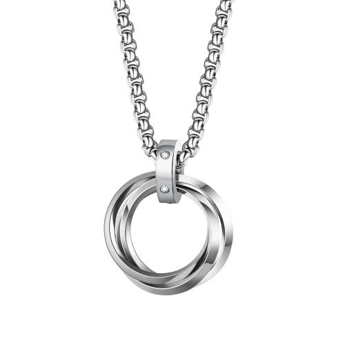 Stainless Steel Jewelry Necklace, 304 Stainless Steel, with 201 Stainless Steel, fashion jewelry & Unisex, more colors for choice, pendant approximately 17X25mm, Length:Approx 60 cm, Sold By PC