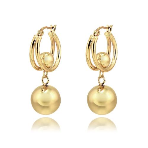 Brass Drop Earring, 18K gold plated, fashion jewelry & for woman, Sold By PC