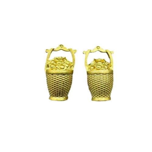 Tibetan Style Tool Pendants, barrel, gold color plated, DIY, golden, 11x20mm, 100PCs/Bag, Sold By Bag