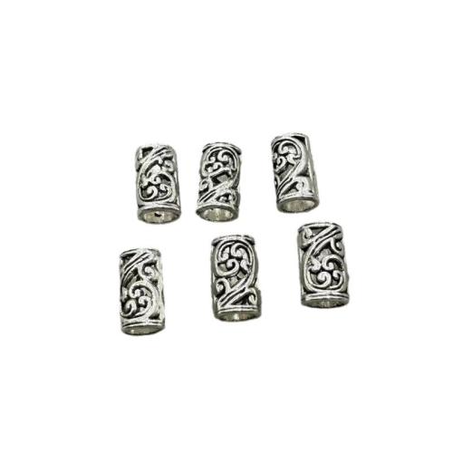 Tibetan Style Jewelry Beads, silver color plated, DIY, silver color, 5.50x10mm, 100PCs/Bag, Sold By Bag