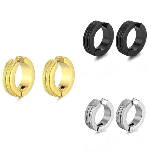 304 Stainless Steel Earring Cuff, plated, fashion jewelry & Unisex, more colors for choice, 12mm, Sold By PC