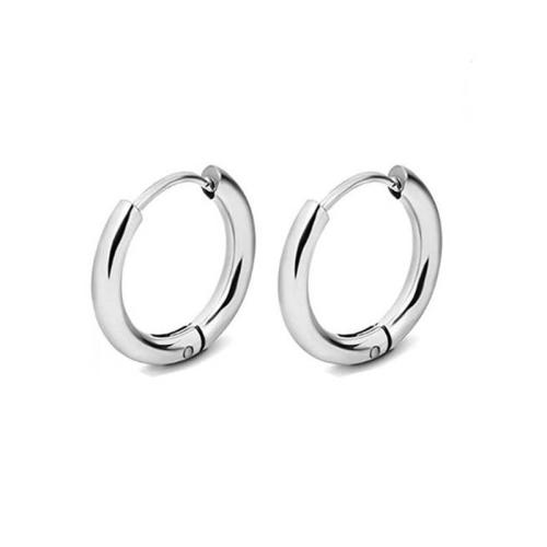 304 Stainless Steel Huggie Hoop Earring, plated, fashion jewelry & Unisex, more colors for choice, Sold By PC