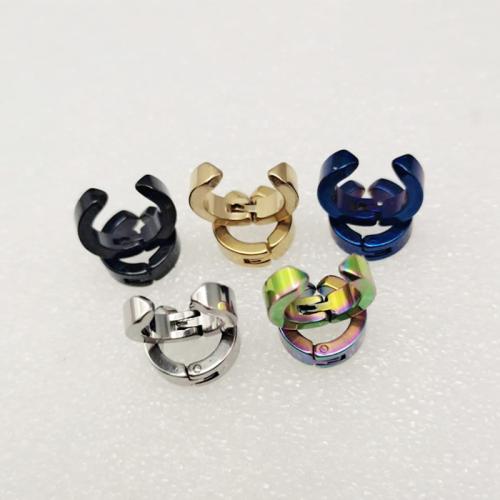 304 Stainless Steel Earring Cuff, plated, fashion jewelry & Unisex, more colors for choice, 4x9mm, Sold By PC