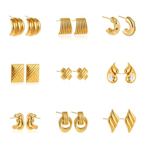 Brass Stud Earring, 18K gold plated, fashion jewelry & different styles for choice & for woman, Sold By Pair