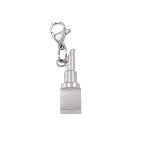 Stainless Steel Pendants, 304 Stainless Steel, with Cubic Zirconia, plated, DIY & different styles for choice, more colors for choice, Sold By PC