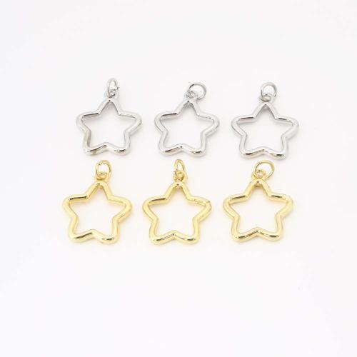 Brass Jewelry Pendants, Star, DIY & hollow, more colors for choice, Sold By Pair