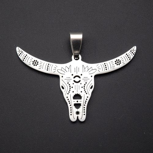 Stainless Steel Animal Pendants, 304 Stainless Steel, silver color plated, DIY, silver color, 42.95x1.27x32.80mm, Sold By PC