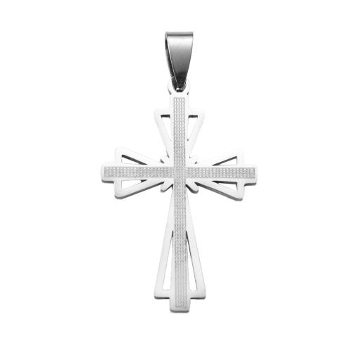 Stainless Steel Cross Pendants, 304 Stainless Steel, plated, DIY, more colors for choice, 25.38x1.36x48.60mm, Sold By PC