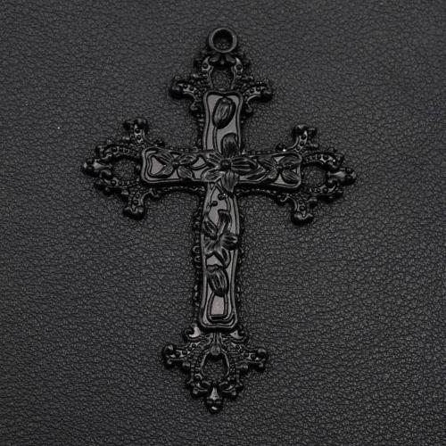 Stainless Steel Cross Pendants, 304 Stainless Steel, plated, DIY, black, Sold By PC
