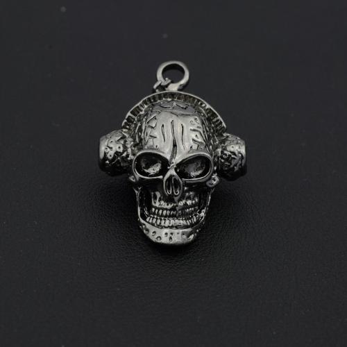 Tibetan Style Skull Pendants, plated, DIY, plumbum black, Sold By PC