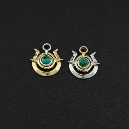 Tibetan Style Rhinestone Pendants, plated, DIY & with rhinestone, more colors for choice, Sold By PC