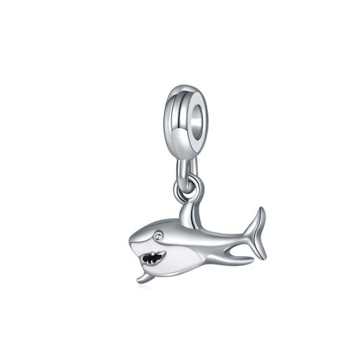 Tibetan Style Enamel Pendants, Shark, plated, DIY, pendant length 10-40mm, Sold By PC