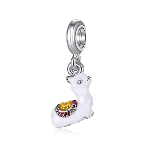 Tibetan Style Enamel Pendants, Animal, plated, DIY, 10x25mm, Sold By PC