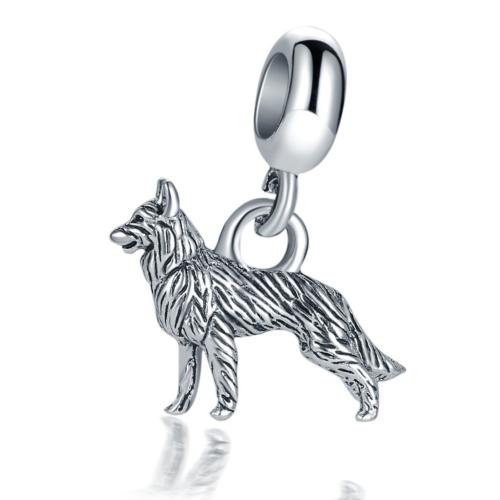 Tibetan Style Animal Pendants, Wolf, antique silver color plated, DIY, pendant length 10-40mm, Sold By PC