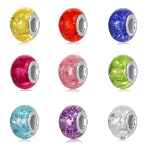 Resin Jewelry Beads, with Tibetan Style, DIY, more colors for choice, 13x8mm, Sold By PC