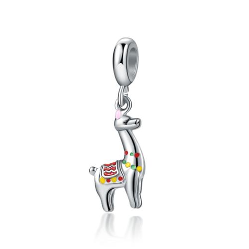 Tibetan Style émail Pendants, alliage de zinc, animal, Placage, DIY, 12x30mm, Vendu par PC