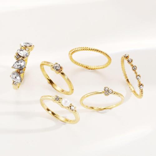 Tibetan Style Ring Set, different styles for choice & for woman & with rhinestone, Sold By Set