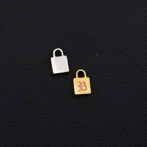 Stainless Steel Beads Setting, Tibetan Style, Lock, silver color plated, DIY, more colors for choice, Sold By PC
