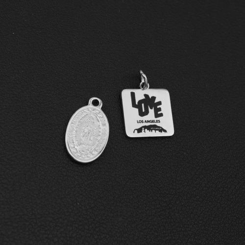 Bijoux pendentifs en acier inoxydable , Acier inoxydable 304, Placage, DIY, plus de couleurs à choisir, Vendu par PC