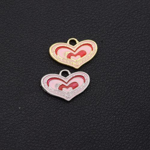 Tibetan Style Heart Pendants, plated, DIY & enamel, more colors for choice, Sold By PC