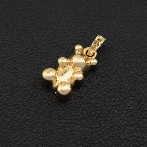 Titanium Steel Pendants, Bear, gold color plated, DIY, golden, Sold By PC