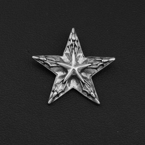 Titanium Steel Pendants, Star, silver color plated, DIY, silver color, Sold By PC