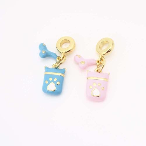 Brass Jewelry Pendants, Round, DIY & enamel, more colors for choice, Sold By PC