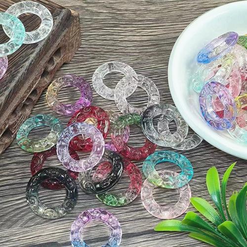 Handgewickelte Perlen, Lampwork, Kreisring, Einbrennlack, DIY, keine, 25mm, verkauft von PC