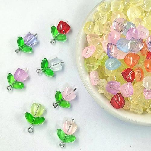 Perles murano faites à la main , chalumeau, Tulip, vernis au four, DIY, plus de couleurs à choisir, beads length 5-10mm, Vendu par PC