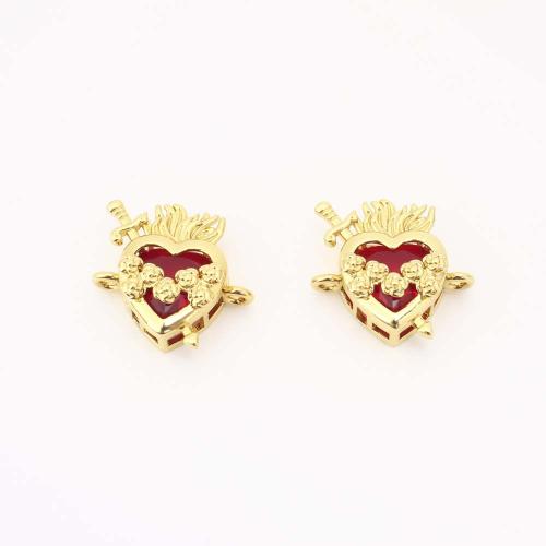 Cubic Zirconia Micro Pave Brass Pendant, gold color plated, DIY & micro pave cubic zirconia, Sold By PC