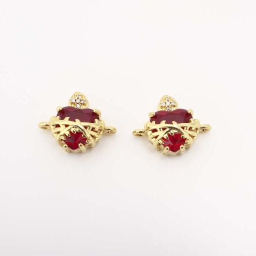 Cubic Zirconia Micro Pave Brass Pendant, gold color plated, DIY & micro pave cubic zirconia, Sold By PC