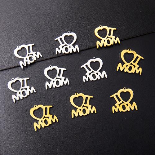 Stainless Steel Pendants, 304 Stainless Steel, plated, DIY, more colors for choice, 10PCs/Bag, Sold By Bag