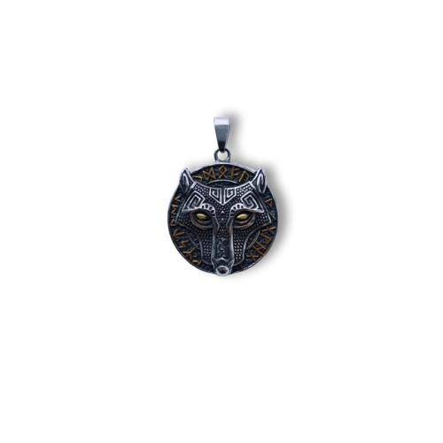 титан подвески, Волк, Другое покрытие, DIY, pendant length 30-40mm, продается PC