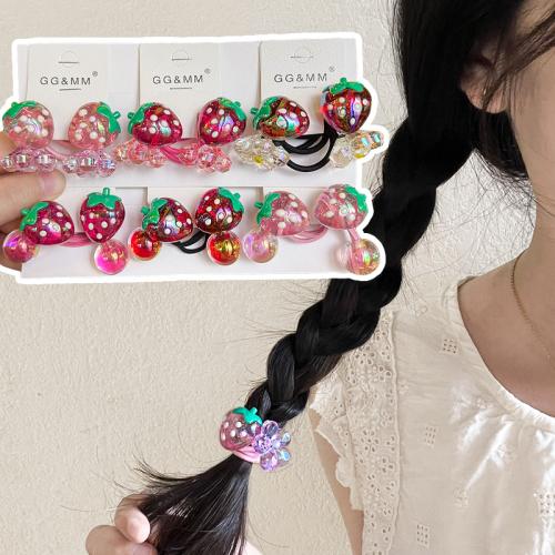 Ponytail Holder, Acrylic, fashion jewelry, more colors for choice, Sold By Pair
